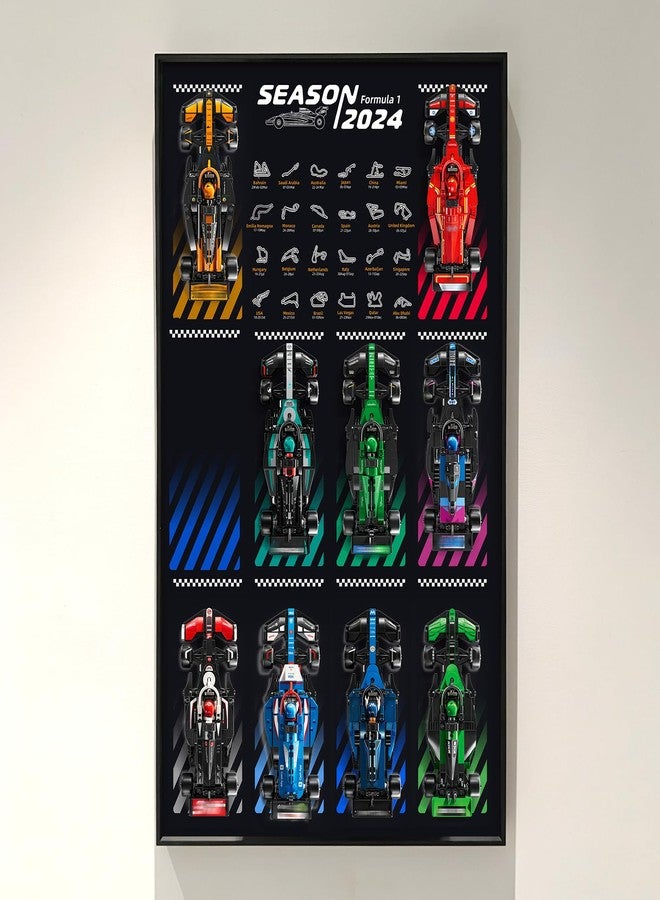 WETCEAOM Display Wallboard for Lego Speed Champions 10-in-1 F1 Car 77242,77243,77244,77245,77246,77247,77248,77249,77250,77251, Ideas for Lego Car Wall Mount Frame Lover, Model not Included(With Hook) - Image 5